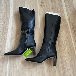 Sam Edelman, Sylvia, Black Leather knee boots with heel, size 9M